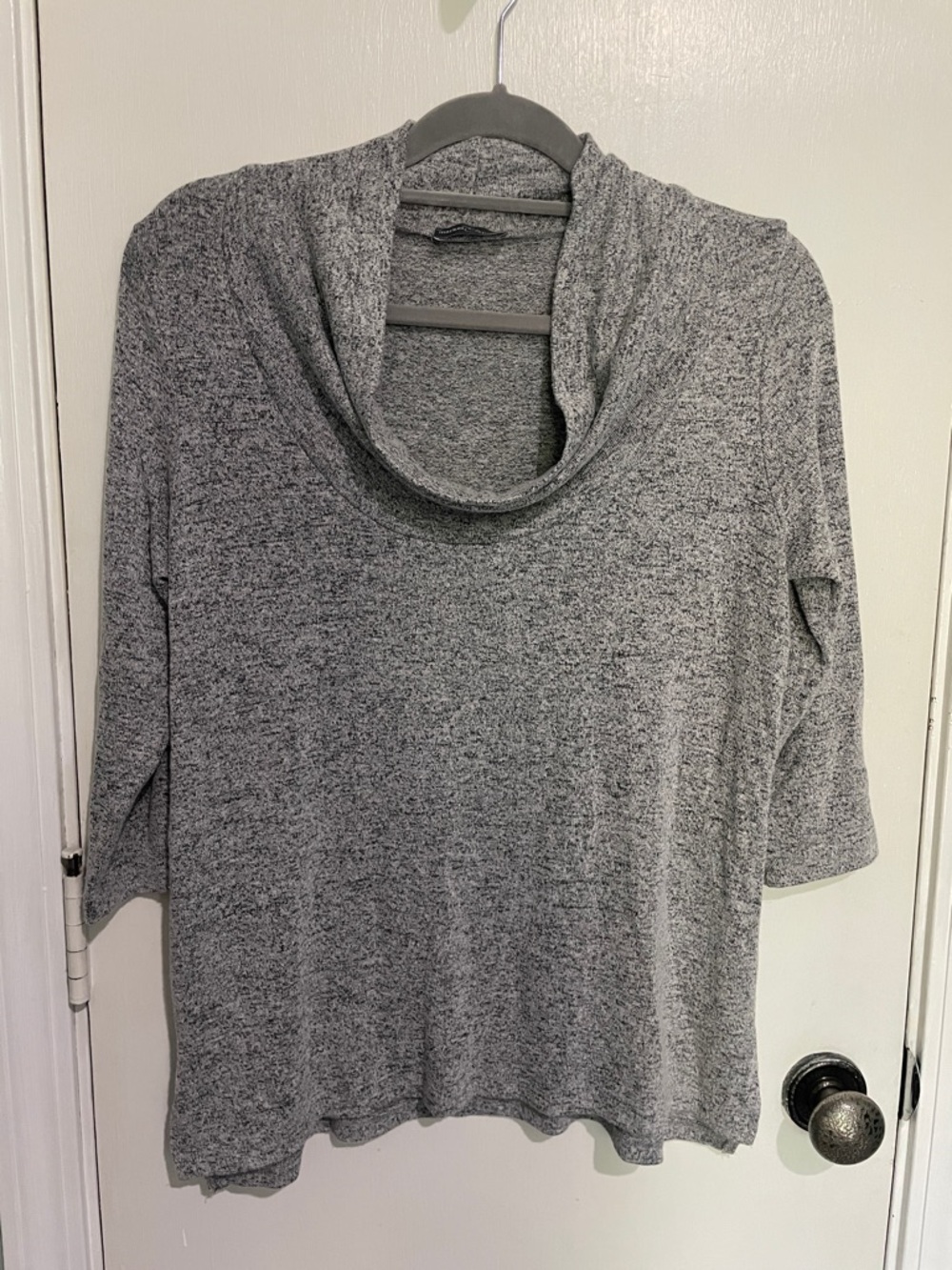 Market & Spruce Heather Gray Cowl Neck tunic